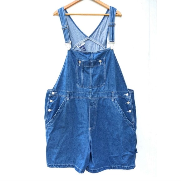 VINTAGE Adriana Sport Baggy Carpenter Bib Overalls Shortalls