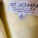 St. John Collection Women's Key Lime Yellow Knit Pearl Button Up Size 2 Blazer