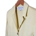 St. John Collection Women's Key Lime Yellow Knit Pearl Button Up Size 2 Blazer