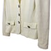 St. John Collection Women's Key Lime Yellow Knit Pearl Button Up Size 2 Blazer