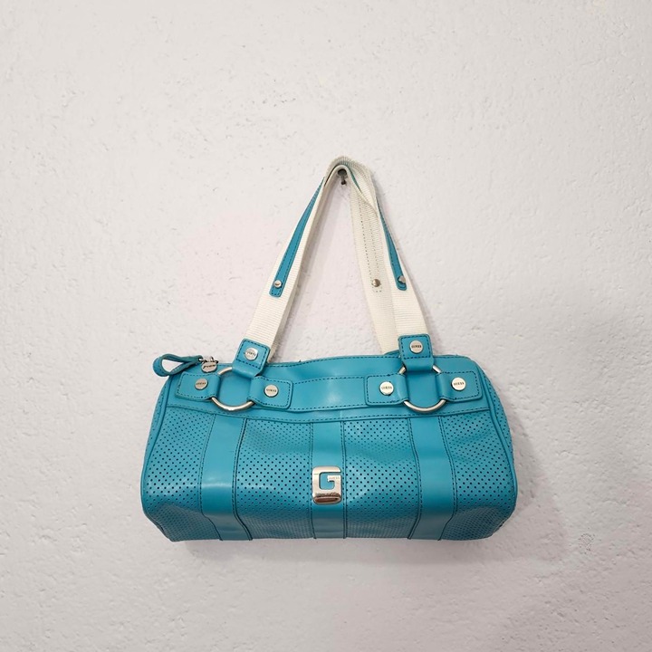 Y2K blue and white Guess shoulder bag purse