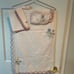 New Stunning Vintage Floral Linen Tablecloth w/Napkins and Coasters 106”L x 64”W