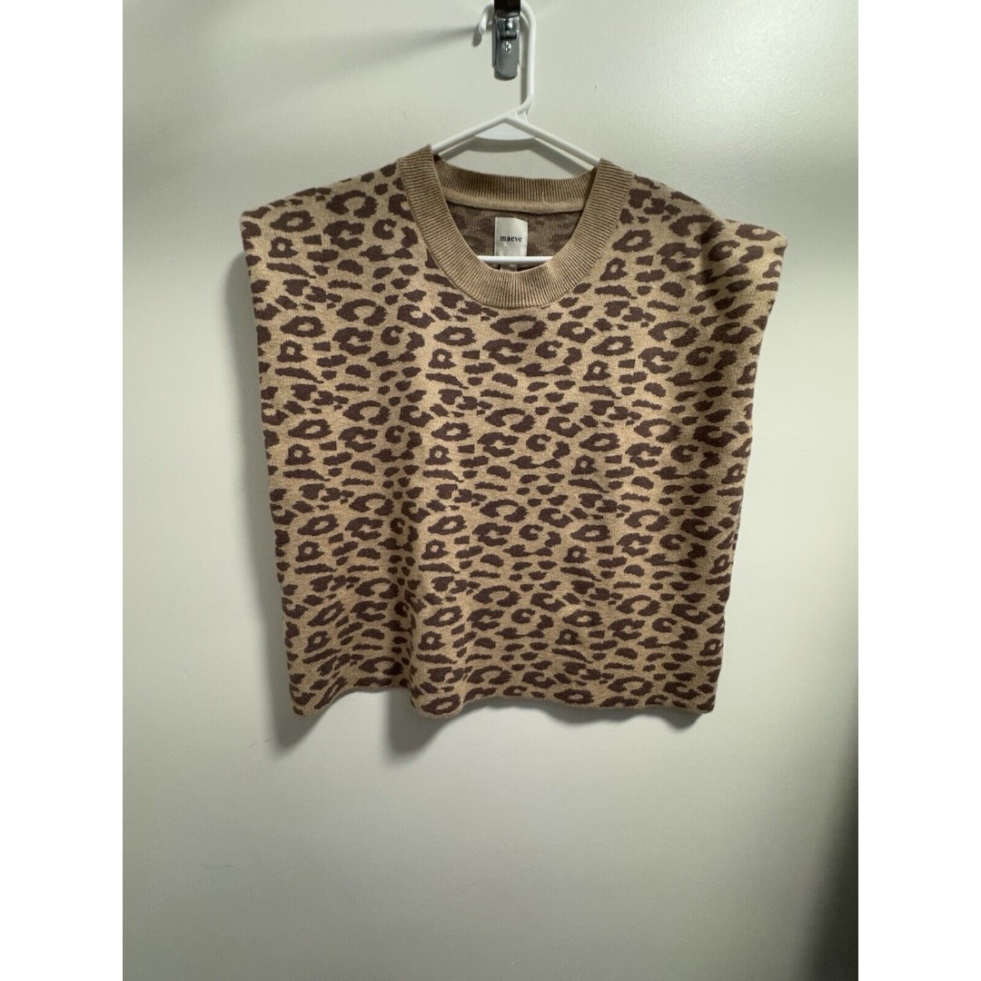 Maeve The Noah Muscle Tank Sweater Women’s Medium Brown Motif NWT