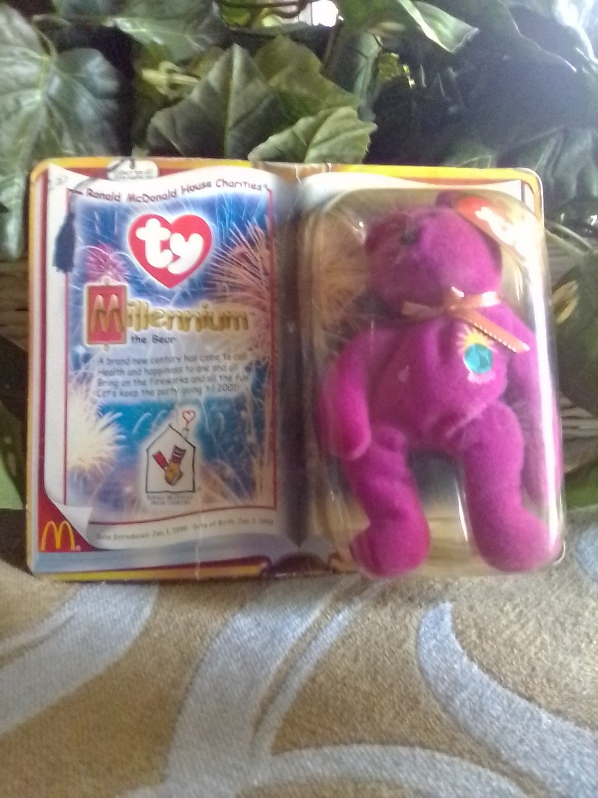 NIB Ty Teenie Beanie Baby Millennium The Bear 2000