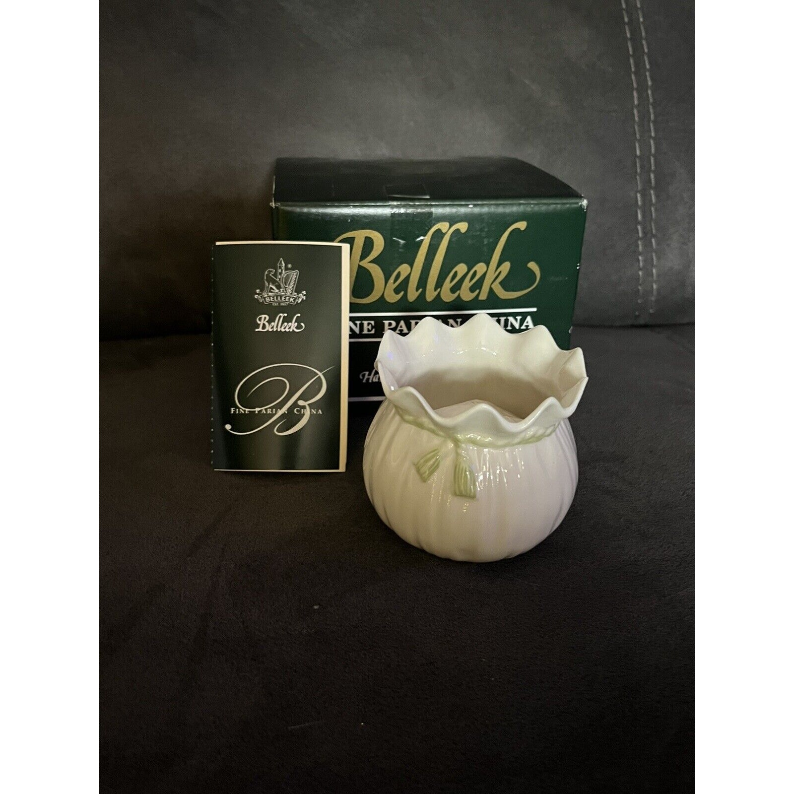 Belleek Purse Votive Candle #0625- New In Box