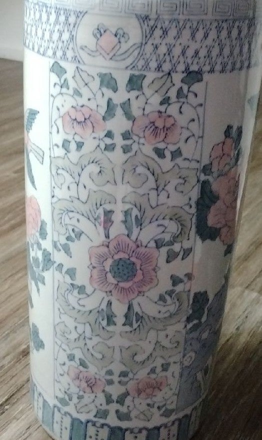 Vintage Chinese Chinoiserie Umbrella Stand