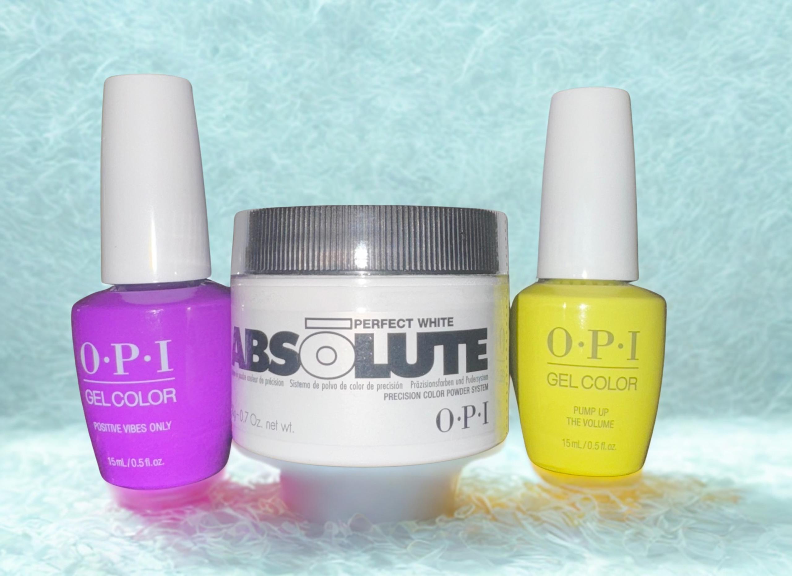 Opi Gel Nail Polish Set. Acrylic Power And 2 Gel Colors