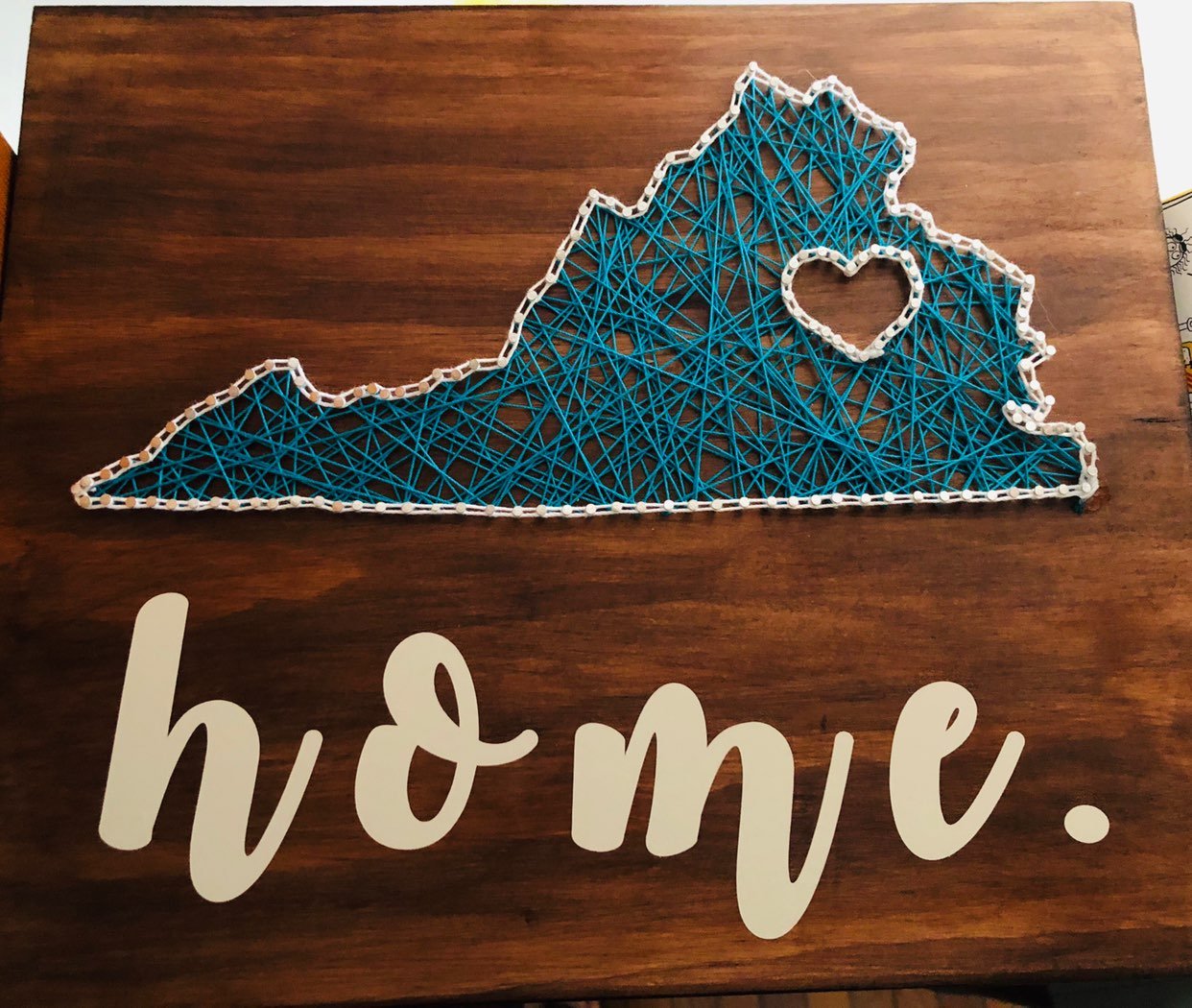 Wooden string Art Sign
