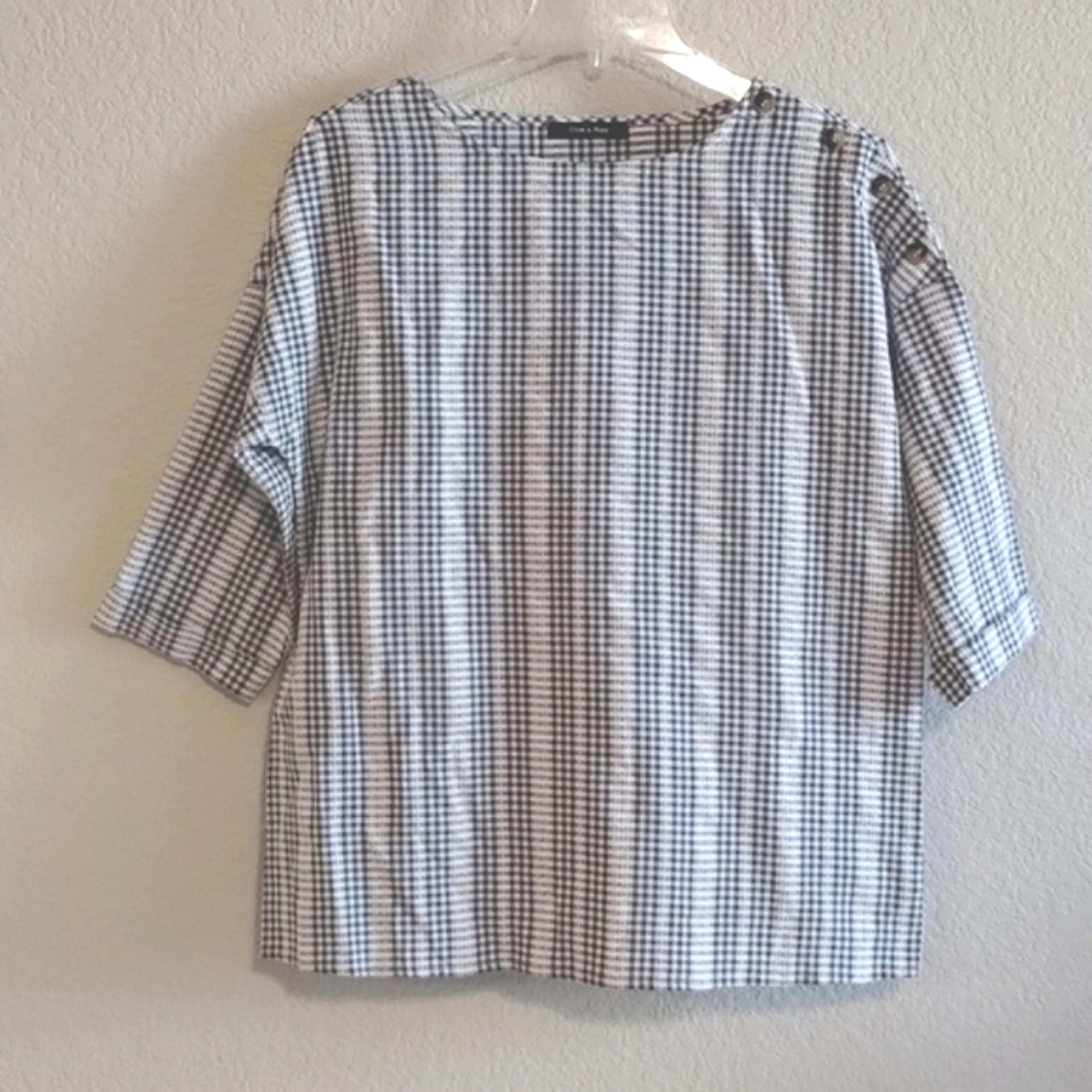 Anthropologie Doe & Rae Check Embroidered Blouse M/L NEW UNRELEASED SAMPLE