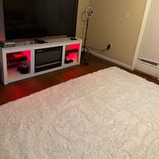 White Fluffy Rug for Bedroom White Fuzzy Rug Non-Slip Indoor Floor Carpet 5x7