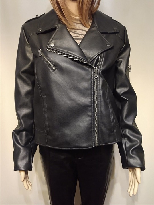 Riverdale Southside Serpents Faux Leather Moto Jacket Black Size XL (14-16)