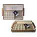 NWT Rae Dunn Gorgeous Dark Oak Wood Tray Multi Spaces Jewelry Organizer w/handle