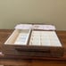 NWT Rae Dunn Gorgeous Dark Oak Wood Tray Multi Spaces Jewelry Organizer w/handle