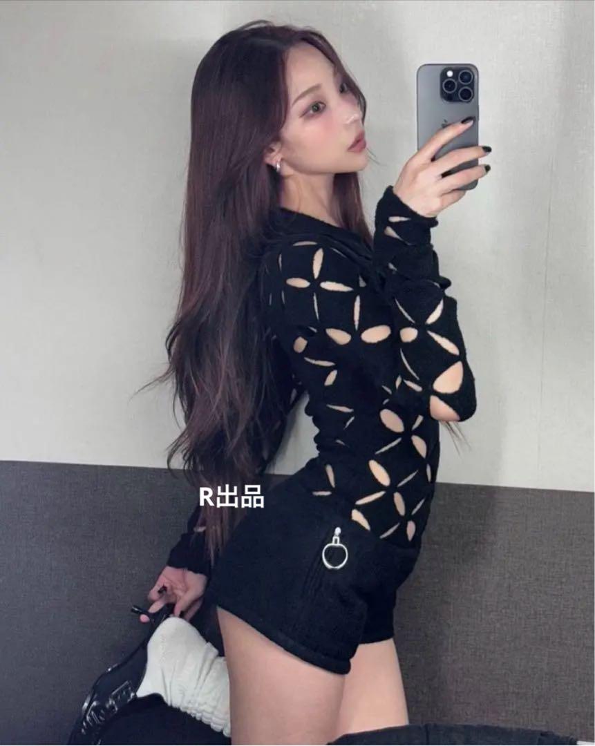 最終決算 Repeat Top Fit Knit theredthread Petal Sleeve Long トップス