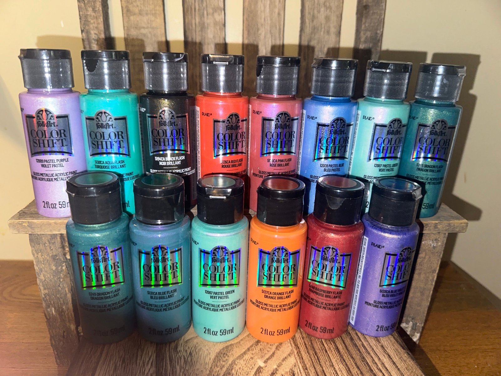 New 14 folkart color shift paint set complete