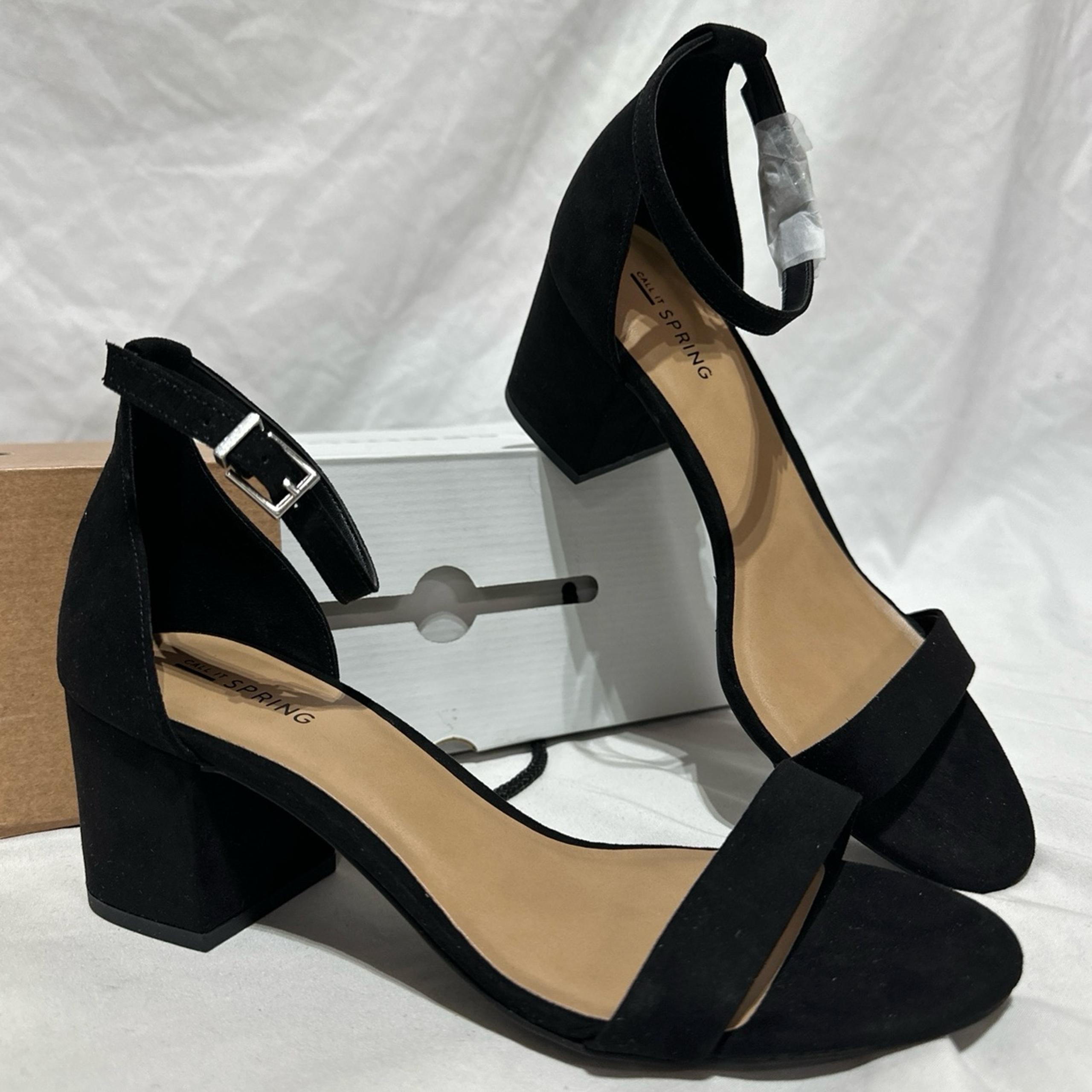 Call it Spring By Aldo Stangarone 93 Black Kitten Block Heels New Women’s 8