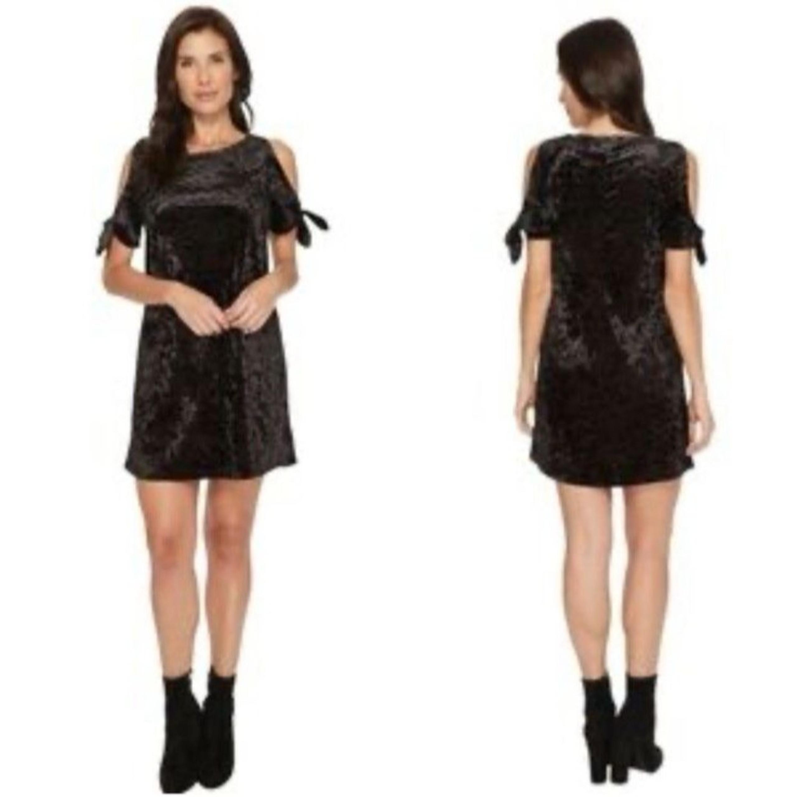 Sanctuary Women's L Heartbreaker Velvet Cutout Cold  Shoulder Party Dress Large