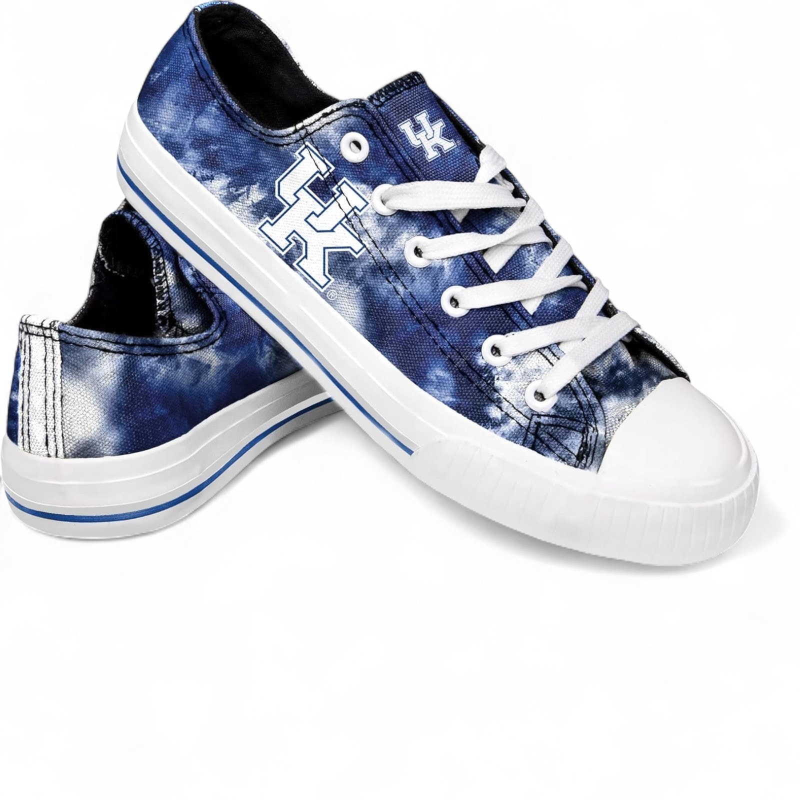 FOCO Women’s NCAA Kentucky Wildcats Tie Dye Low Top Canvas Sneakers Size 10