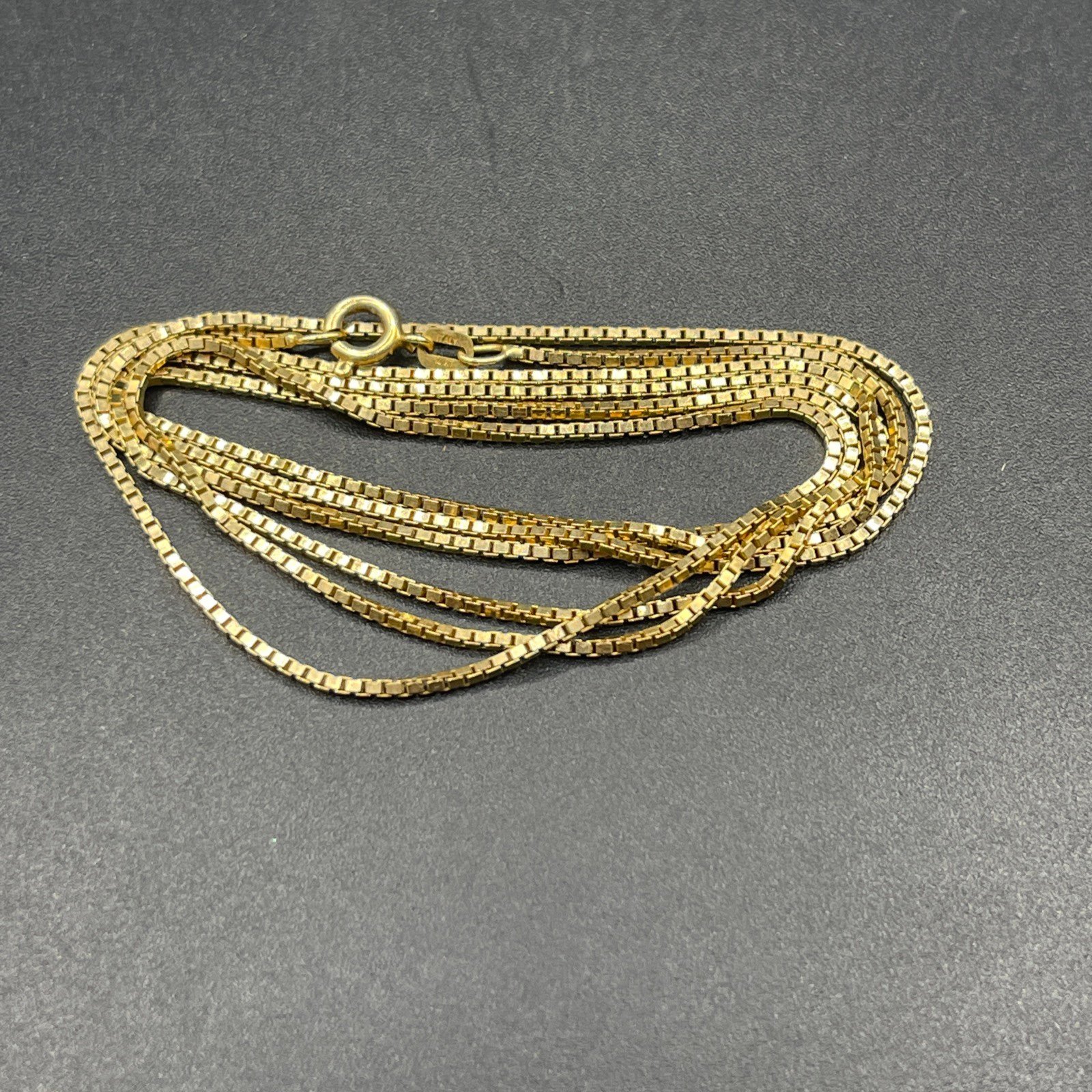 Necklace Box Chain 14k 061822aBE@