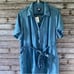 Lands' End Women's Short-Sleeved Button-Down Dress Size M Chambray Pockets NWT