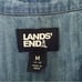Lands' End Women's Short-Sleeved Button-Down Dress Size M Chambray Pockets NWT