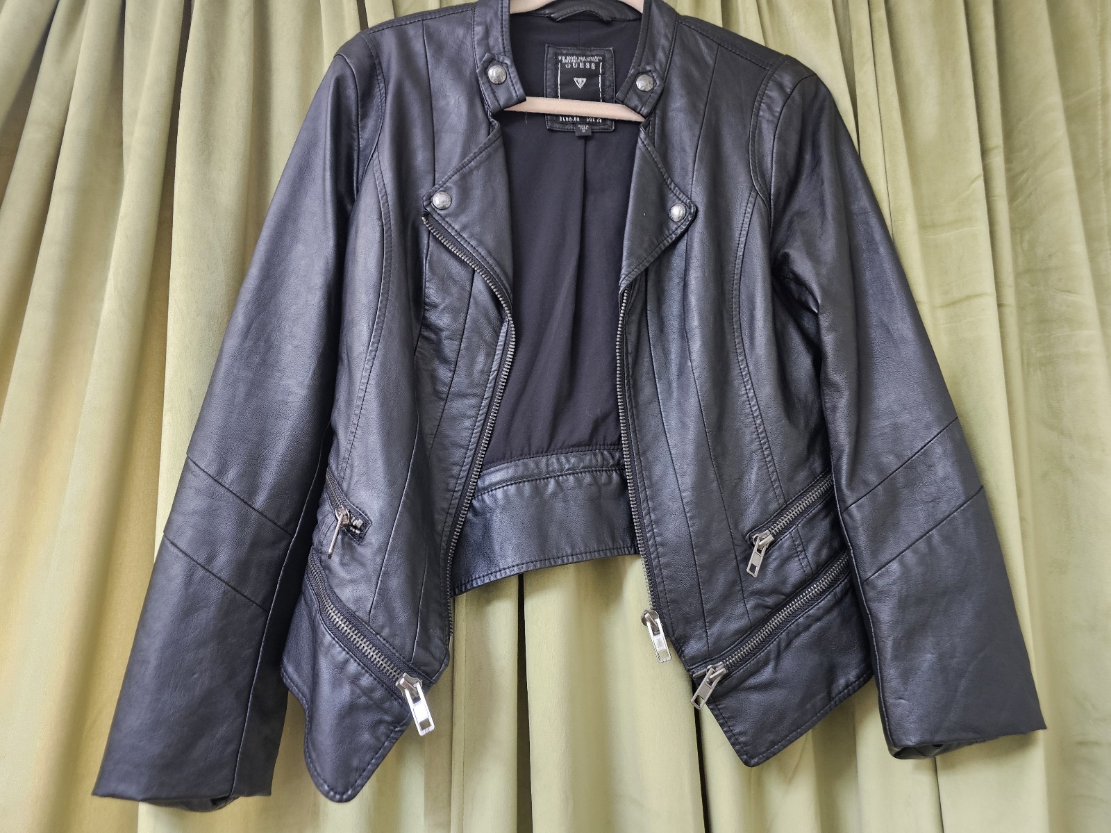 GUESS Leather Jacket Size Medium