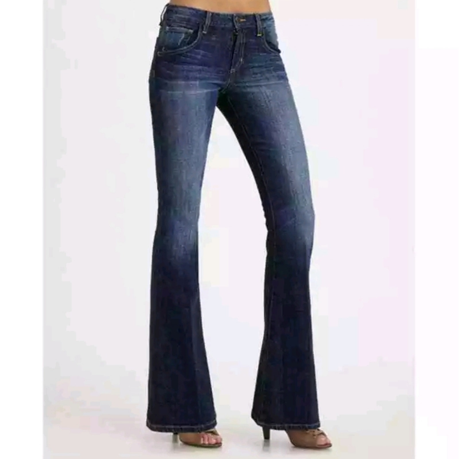 JOES Jeans Visionaire Mid Rise Flare Stephanie Dark Wash Stretch Jean Size 28