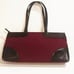 Vintage Banana Republic Burgundy Wool & Brown Leather Bag.