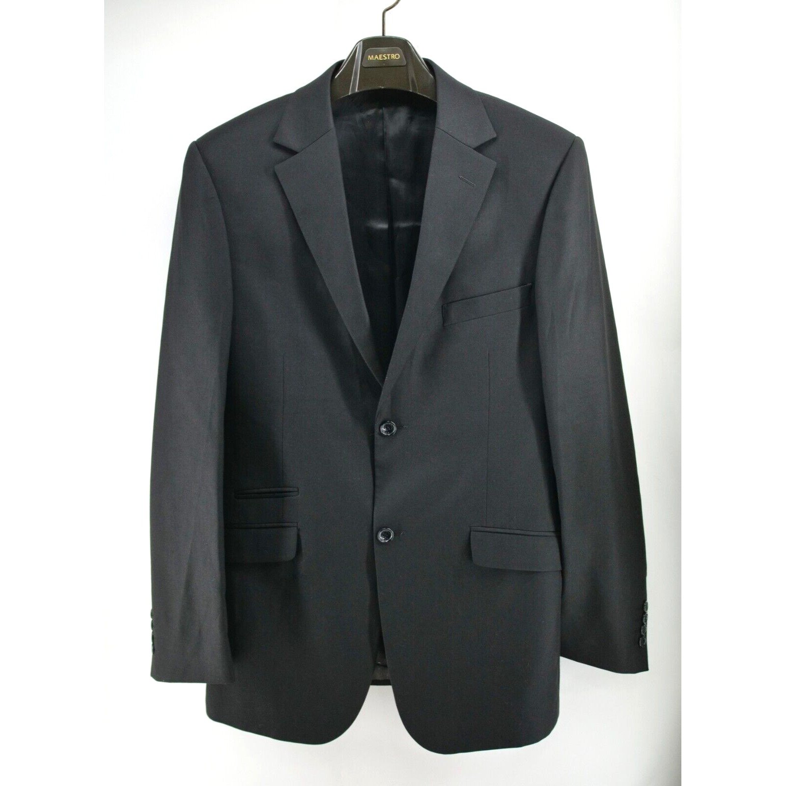 Canali Blazer Mens Size 52 Black Wool Blend Sport Coat Formal