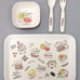 Rilakkuma Bamboo Fiber Dish Set: Donuts Version
