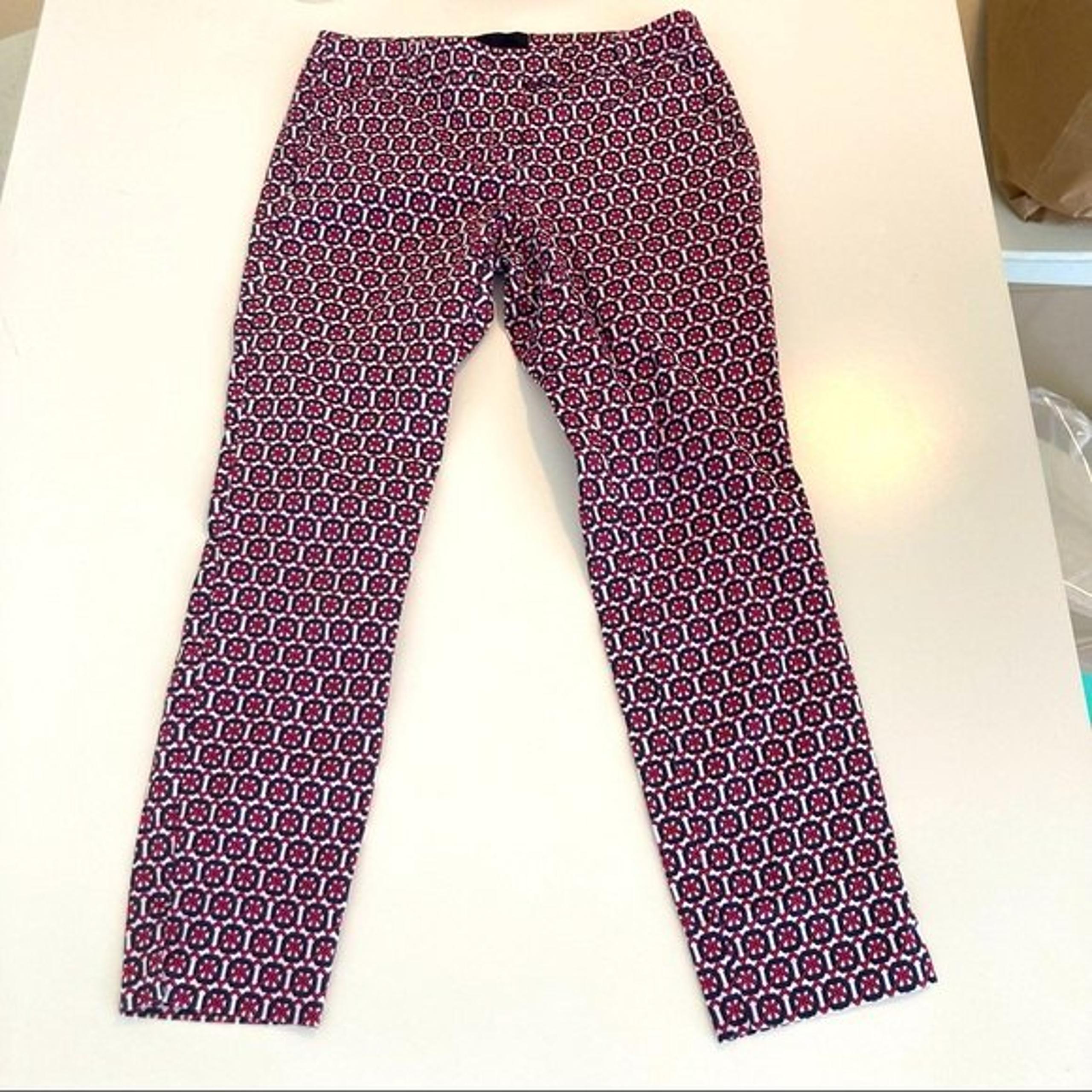 Cynthia Rowley Cropped Pants Preppy Nautical Rombo Print 2