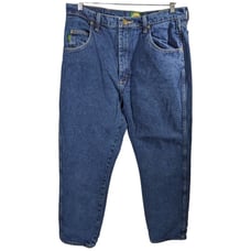 Cabelas Flannel Lined Mens Jeans Size 38x32 Straight Leg Warm Denim