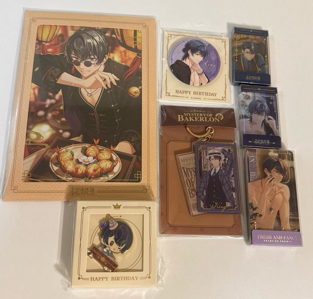 Tears of Themis Marius von Hagen Merch Set: Badge, Shikishi, etc