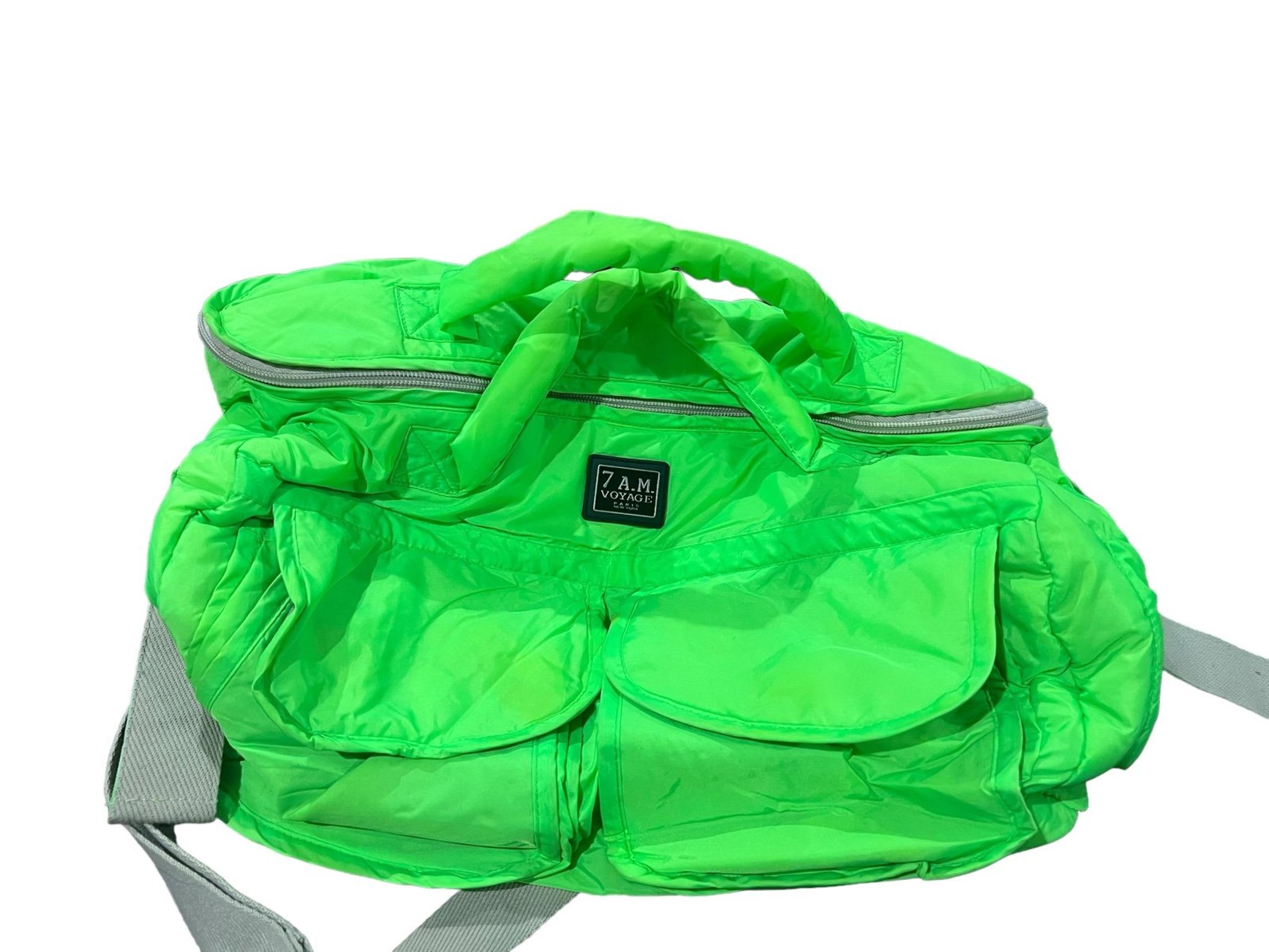 | 7 A.M. Voyage Diaper Bag Large - neon green
