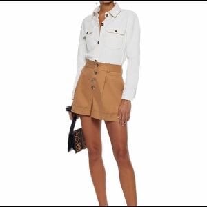 Womens Distressed Ripped Denim Skirt