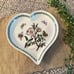 Portmeirion Botanic Garden Heart Shaped Dish 9” Dog Rose Vintage Britain