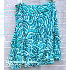 Sunny Leigh Skirt Womens Size 10 Ruffled Turquoise Blue White Layers Spring Fun