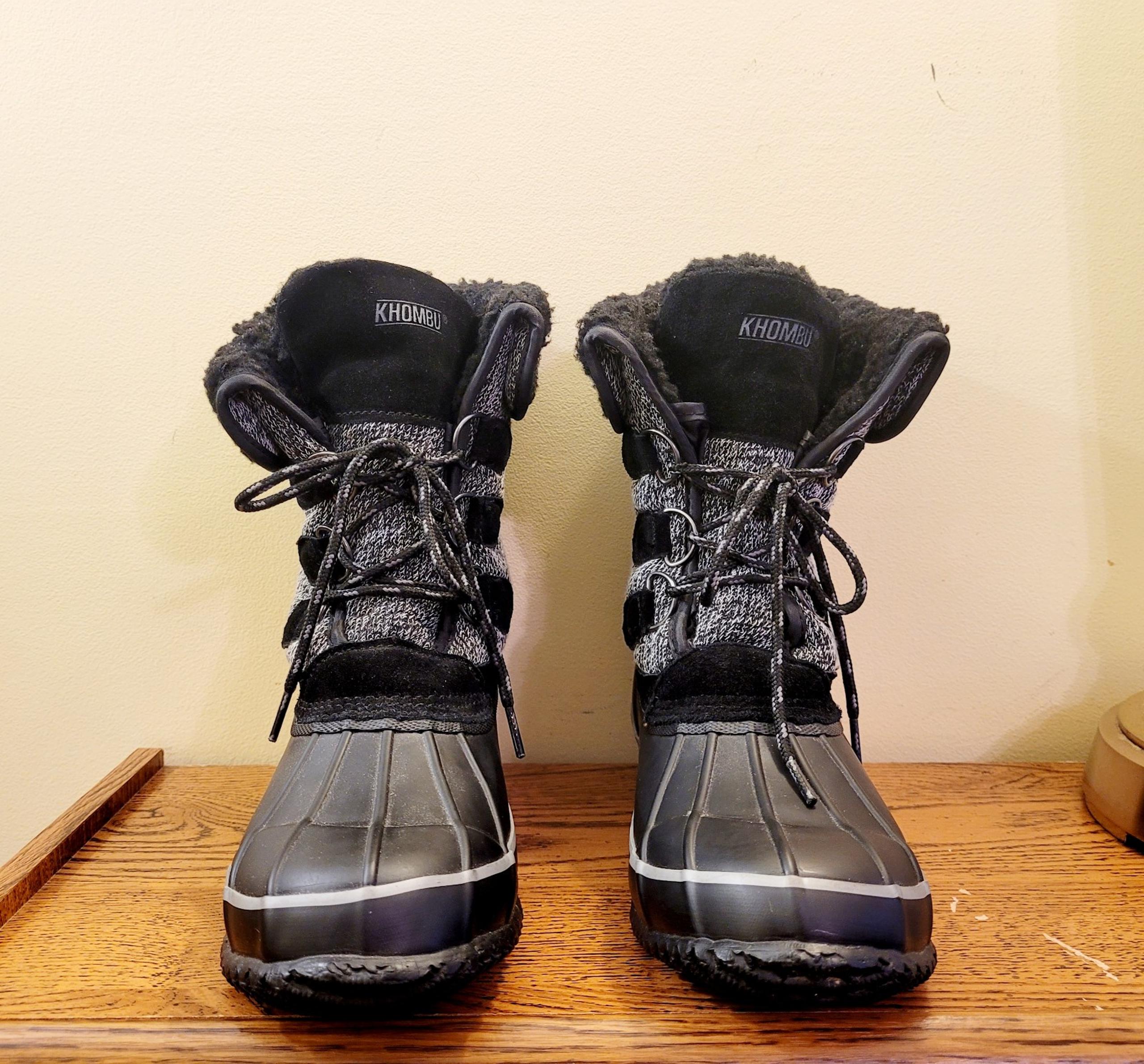 Khombu Winter Duck Boots MAYA Women's Size 8M Black