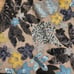 Bella Barnett Blue & Black Sequin Strapless Lettuce Hem Mini Dress