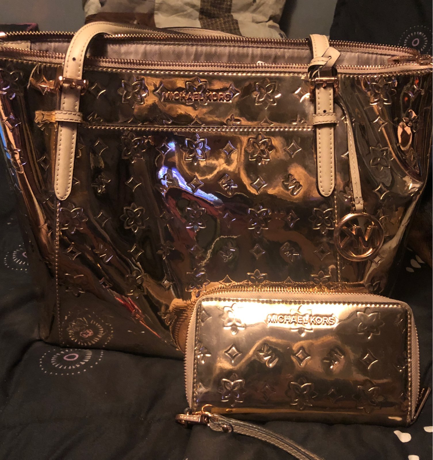 Michael kors tote and wallet