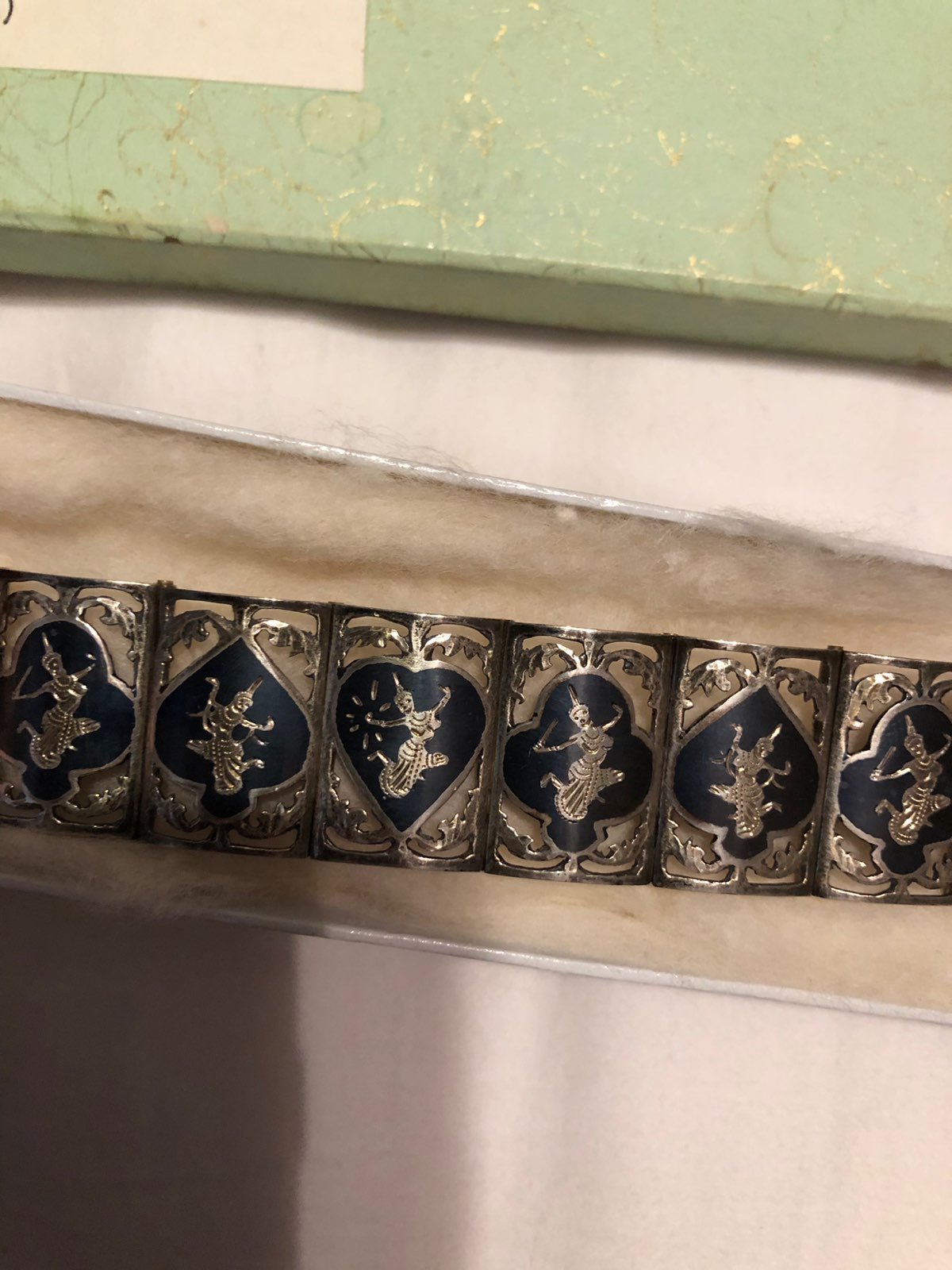 Sterling Silver Siamese Panel Bracelet