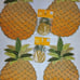 4 Pineapple Shaped Beaded Placemat Charger + Coasters Set Summer Hawaiian Luau