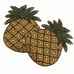 4 Pineapple Shaped Beaded Placemat Charger + Coasters Set Summer Hawaiian Luau