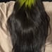 Green root human hair wig