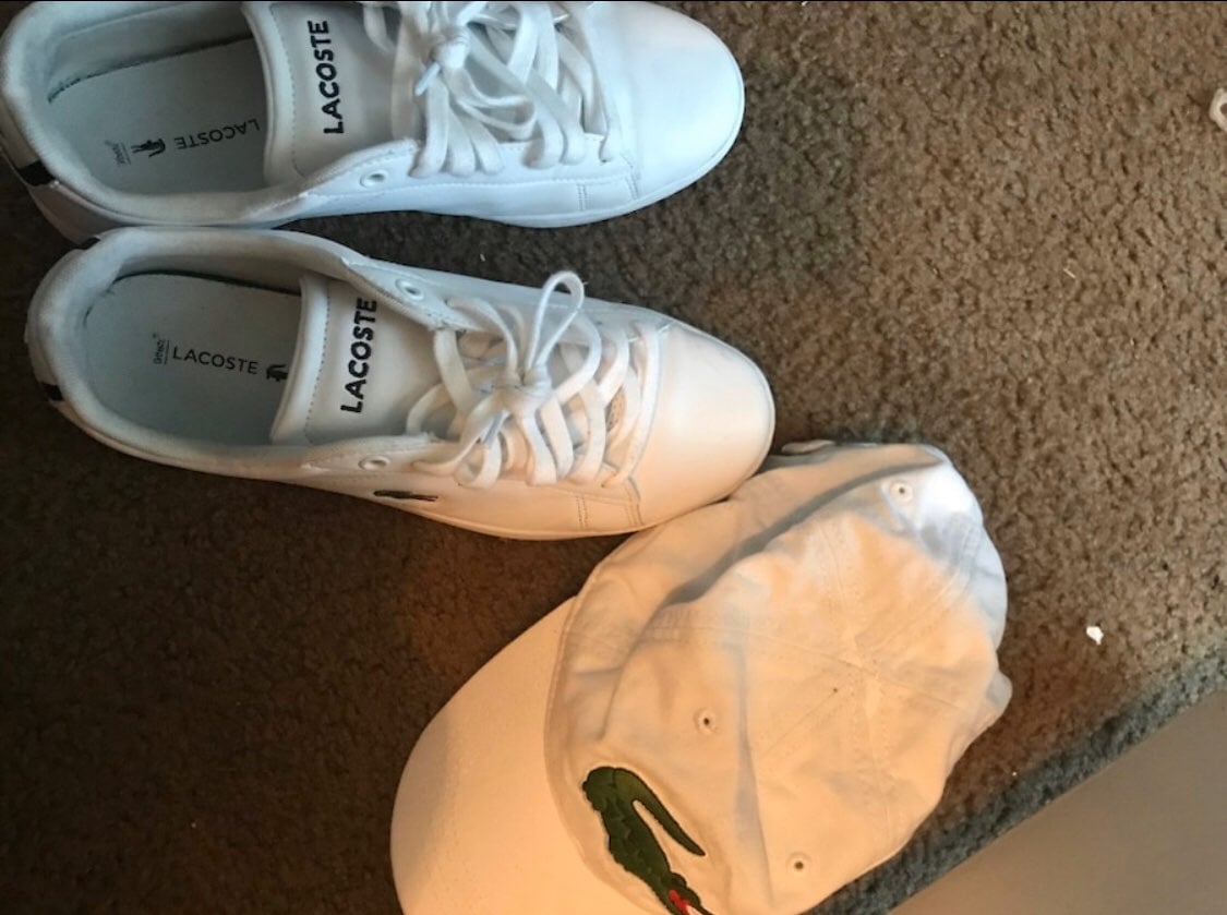 lacoste hat and shoes