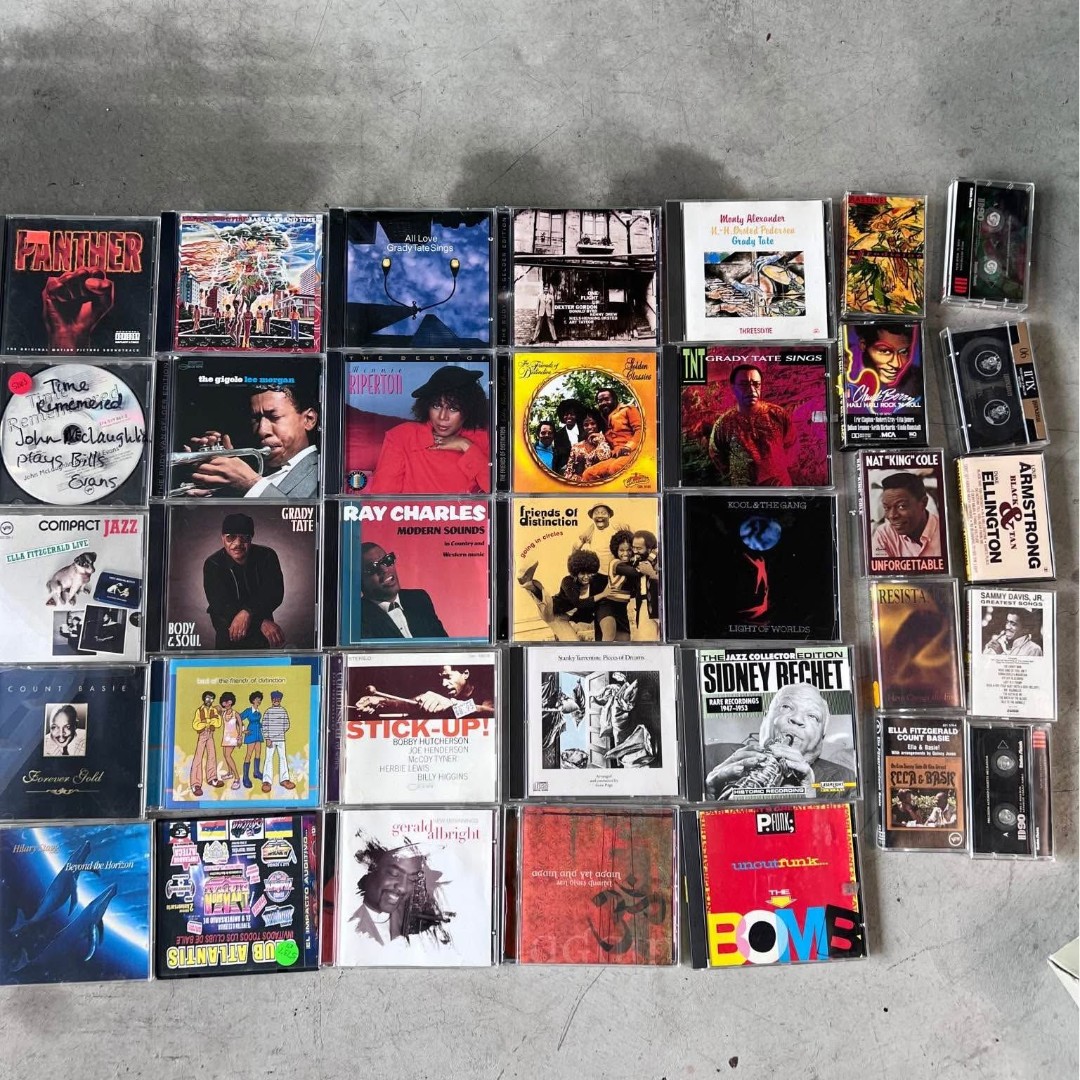 Lot of 60 CDs, Jazz, Hip hop, and more