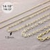 14/16/18 Delicate Gold Necklace, gold filled, fine chain, choker (355-1gf-sp)