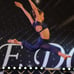 Navy blue contemporary dance costume with stones