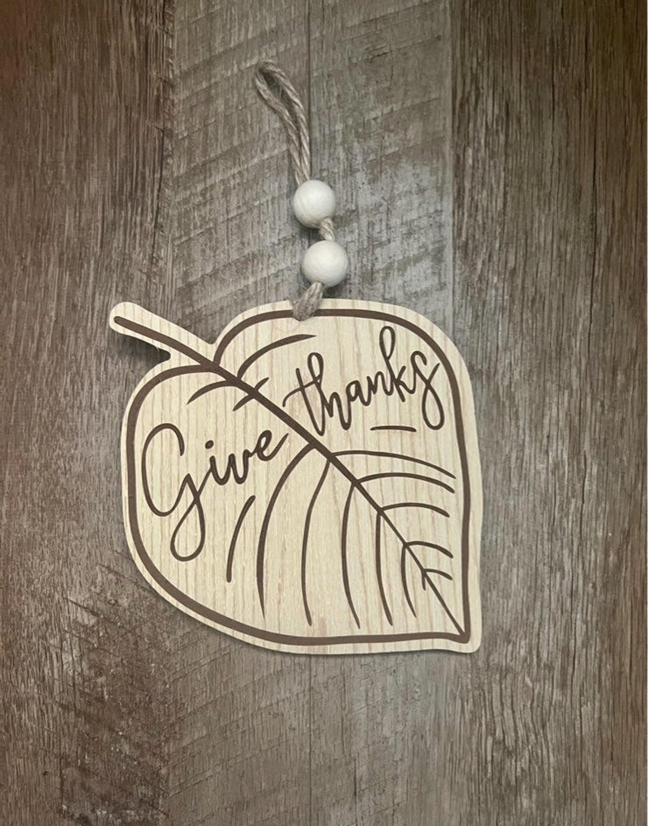 NEW Give Thanks Leaf