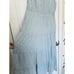 April Cornell Medium Women’s Blue Ditsy Floral Maxi Dress Pockets Rayon Boho